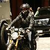 Anthony La Pagliaseen out riding his motorbike in Soho.New York City.