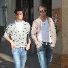 Mark Ballas and Derek Hough go to the cinema together at the Grove 
Los Angeles, California.