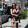 Jessica Alba seen out getting coffee with her daughter Honor Marie Warren in Beverly Hills. Los Angeles.