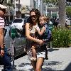 Jessica Alba seen out getting coffee with her daughter Honor Marie Warren in Beverly Hills. Los Angeles.