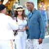 La Toya Jackson shops in Brentwood Los Angeles.