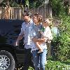 Jessica Alba, Cash Warren and Honor Marie Warren spend the day at a friends house in Marina del Rey Los Angeles.