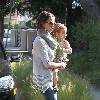 Jessica Alba, Cash Warren and Honor Marie Warren spend the day at a friends house in Marina del Rey Los Angeles.