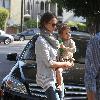 Jessica Alba, Cash Warren and Honor Marie Warren spend the day at a friends house in Marina del Rey Los Angeles.