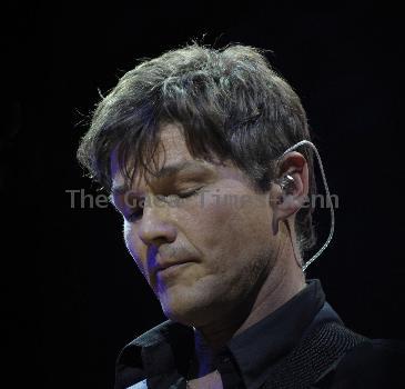 Morten Harket, a-ha performing live on stage at Massey Hall during their 'Ending on a High Note 2010' farewell world tour. Toronto.