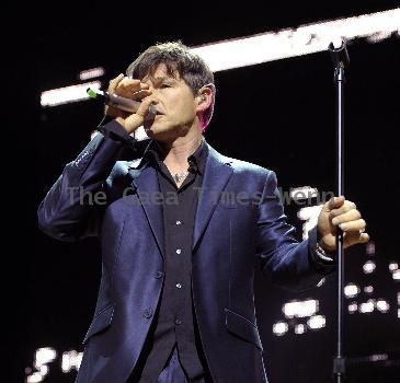 Morten Harket, a-ha performing live on stage at Massey Hall during their 'Ending on a High Note 2010' farewell world tour. Toronto.