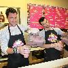 Maksim Chmerkovskiy and Tony Dovolani 
from 'Dancing with the Stars' concoct their own custom shake at Millions of Milkshakes in West Hollywood
 Los Angeles, California.