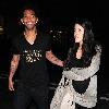 Jermaine Pennant with female companion at Nobu restaurant London.