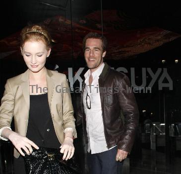 James Van Der Beek and Kimberly Brook 
Celebrities at Katsuya in Hollywood.
Los Angeles, California.