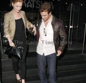 James Van Der Beek and Kimberly Brook 
Celebrities at Katsuya in Hollywood.
Los Angeles, California.