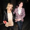 Sam Taylor-Wood and Aaron Johnson leaving Claridges hotel 
London, England.