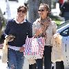 Jessica Alba after shopping for cosmetics and groceries in Brentwood Los Angeles.