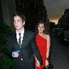 Danny Cipriani and Kelly Brook 
arriving at Claridges hotel in Mayfair. Danny appears to be sporting a rugby injury with his thumb in a bandage. 
London, England.