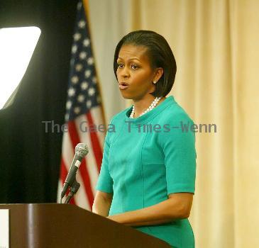 First Lady Michelle Obama The National Military Family Association summit at the Georgetown University Hospital Conference Center Washington DC.