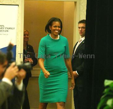 First Lady Michelle Obama The National Military Family Association summit at the Georgetown University Hospital Conference Center Washington DC.