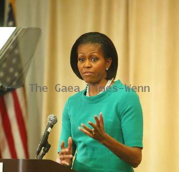 First Lady Michelle Obama The National Military Family Association summit at the Georgetown University Hospital Conference Center Washington DC.