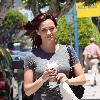 Pussycat Doll Jessica Sutta out and about on Robertson Boulevard enjoying her coffee Los Angeles.