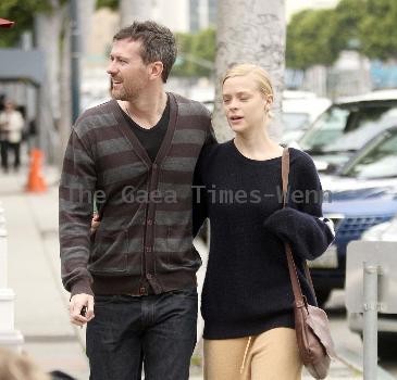 Actress Jaime King out for a romantic stroll with her boyfriend Beverly Hills.