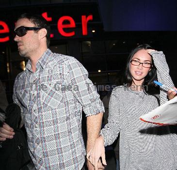 Megan Fox and Brian Austin Greenleaving The Staples Center to watch the Phoenix Suns vs L.A. Lakers Game 1Los Angeles.