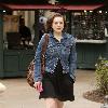 Elizabeth Moss shopping at the Grove in West Hollywood Los Angeles.