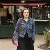 Elizabeth Moss shopping at the Grove in West Hollywood Los Angeles.
