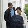 Joe Cole with wife Carly Zucker and their baby girl Ruby Tatiana
The England and Chelsea football player with wife and baby out for a stroll and a bit of shopping on Kings Road in Chelsea 
London, England.