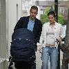 Joe Cole with wife Carly Zucker and their baby girl Ruby Tatiana
The England and Chelsea football player with wife and baby out for a stroll and a bit of shopping on Kings Road in Chelsea 
London, England.