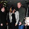 Rihanna arrives at Blue Print studios after leaving San Carlo restaurant. Manchester, England