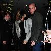 Rihanna arrives at Blue Print studios after leaving San Carlo restaurant. Manchester, England