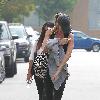 Gisele Bundchen and fellow Brazilian model Camila Alves leaving a local gym after an early workout date in Studio CityLos Angeles.