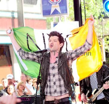 Danny O'Donoghue 
Irish rock band The Script perform as part of the 'Toyota Concert Series' on NBC's 'Today' New York City, USA.