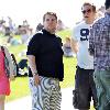 James Corden and Julia Carey
embrace while spending an afternoon relaxing with friends in Primrose Hill park
London, England.