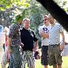 James Corden and Julia Carey
embrace while spending an afternoon relaxing with friends in Primrose Hill park
London, England.