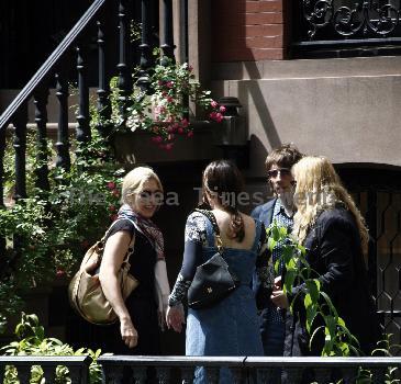 Liv Tyler 
leaves her Manhattan apartment along with her mother Bebe Buell and son Milo Langdon 
New York City, USA.