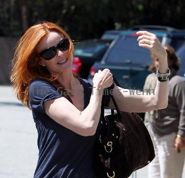 Marcia Cross 
goes shopping at Haven & Co in Brentwood Los Angeles, California.