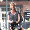 Gretchen Mol pushing her son, Ptolemy John Williams, in a stroller while out and about in SoHo New York City.