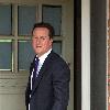 Prime Minister David Cameron
leaving his house wearing a Paul Smith