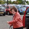 Susan Boyle
sporting a red leather jacket as she makes her way to St John's hospital in Livingston.
Livingston, Scotland.