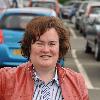 Susan Boyle
sporting a red leather jacket as she makes her way to St John's hospital in Livingston.
Livingston, Scotland.