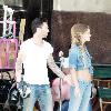 Adam Levine and his sexy Russian Supermodel girlfriend Anne Vyalitsyna filming a Maroon 5 Music Video for their song 'Misery'. Los Angeles.