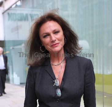 Jacqueline Bisset outside a hotel in central London London.