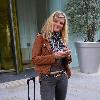 Susannah Constantine outside a hotel in central London London.