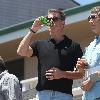 BEERS BROSNAN Former James Bond star Pierce Brosnan indulges in a cold beer on a sunny day in Malibu. The actor, immortalised as the trim superspy in 007 films including Die Another Day, is snapped holding his hand over what appears to be a bulging belly.Los Angeles.