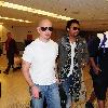 Pitbull aka Armando christian Perez and Shaggy aka Orville Richard Burrell at Miami International Airport. Florida.