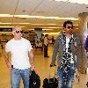 Pitbull aka Armando christian Perez and Shaggy aka Orville Richard Burrell at Miami International Airport. Florida.