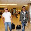 Pitbull aka Armando christian Perez and Shaggy aka Orville Richard Burrell at Miami International Airport. Florida.