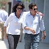 Janice Dickinson in good spirits while going out to lunch with a friend in West Hollywood Los Angeles.