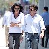 Janice Dickinson in good spirits while going out to lunch with a friend in West Hollywood Los Angeles.