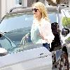 Lo Bosworth star of MTV's 'The Hills' getting into her car after shopping at Kitson in West Hollywood Los Angeles.