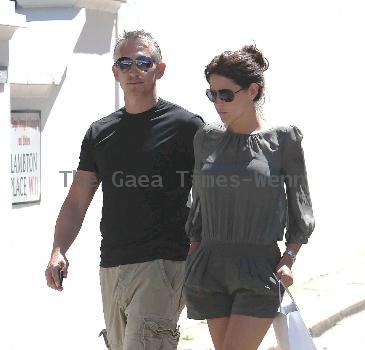 Gary Lineker and Danielle Bux out and about in Notting HillLondon.